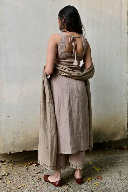 Jiya Elegant Lace-Detail Premium Kurta Set
