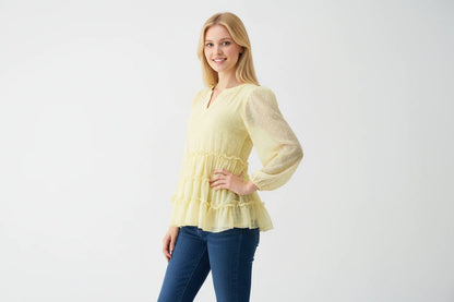Polyster Solid Plain Top For women