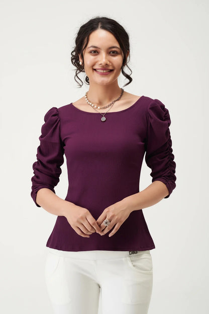 Jenisha Puff Sleeves Regular Top