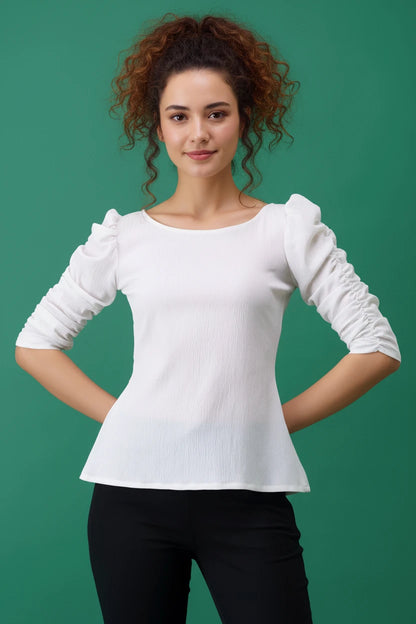 Jenisha Puff Sleeves Regular Top