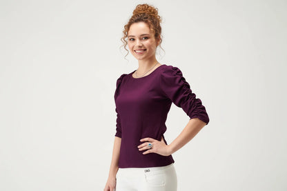 Jenisha Puff Sleeves Regular Top