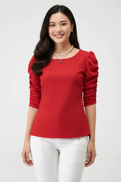 Jenisha Puff Sleeves Regular Top