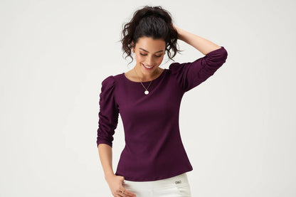Jenisha Puff Sleeves Regular Top