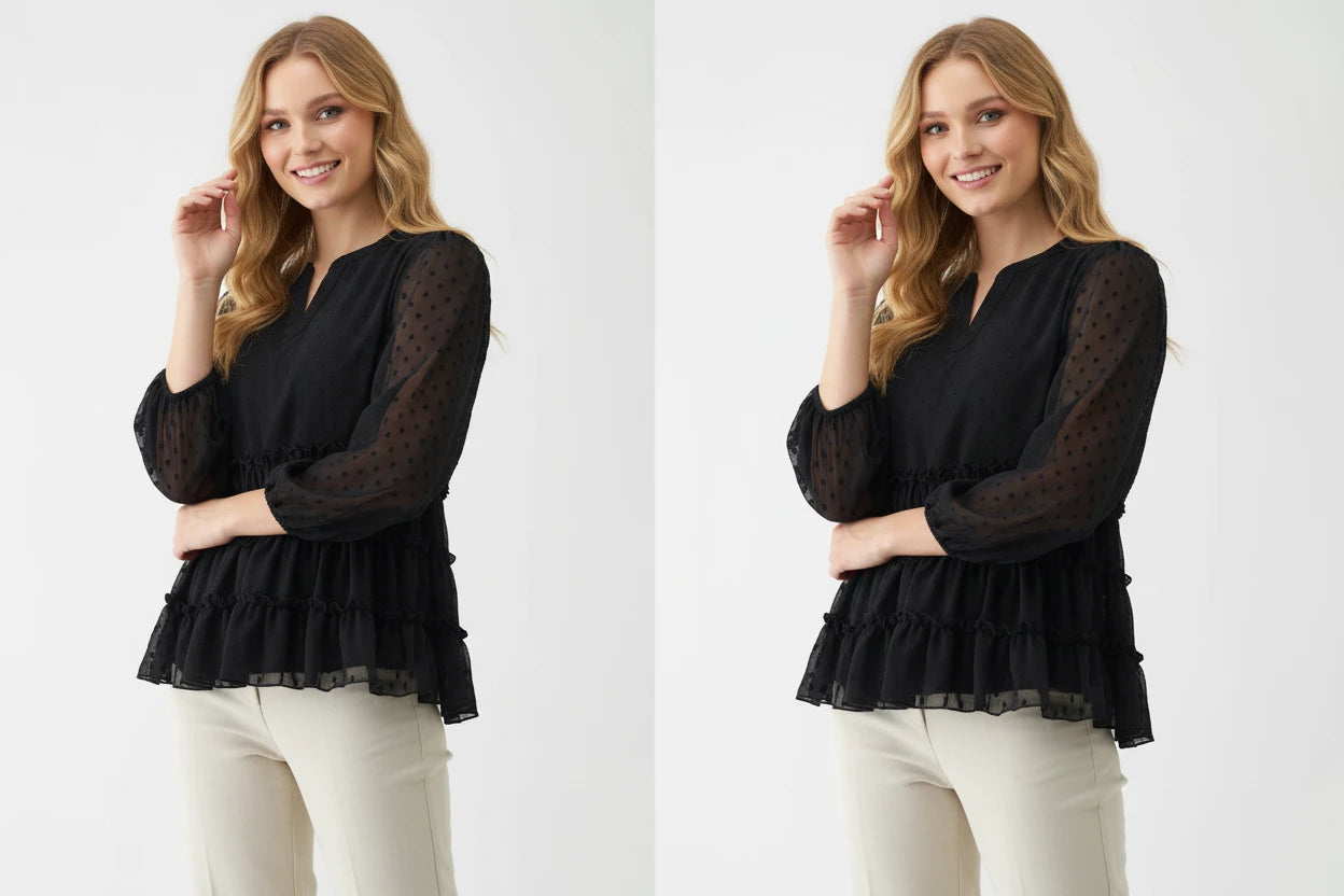 Polyster Solid Plain Top For women