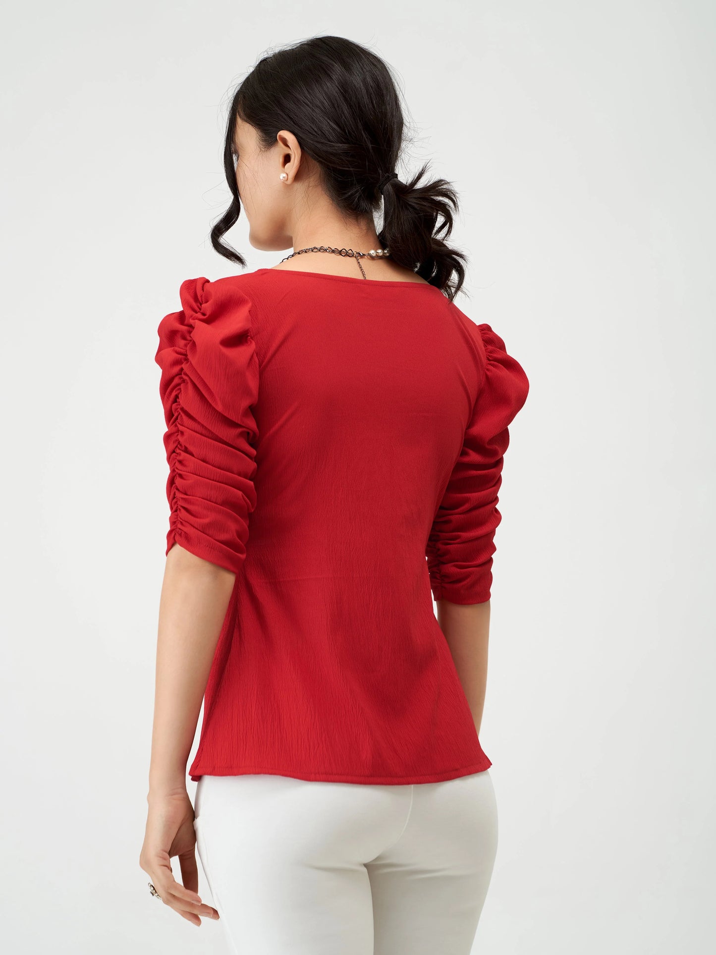 Jenisha Puff Sleeves Regular Top