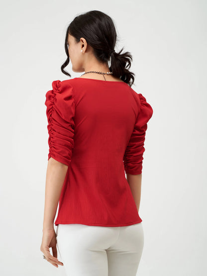 Jenisha Puff Sleeves Regular Top