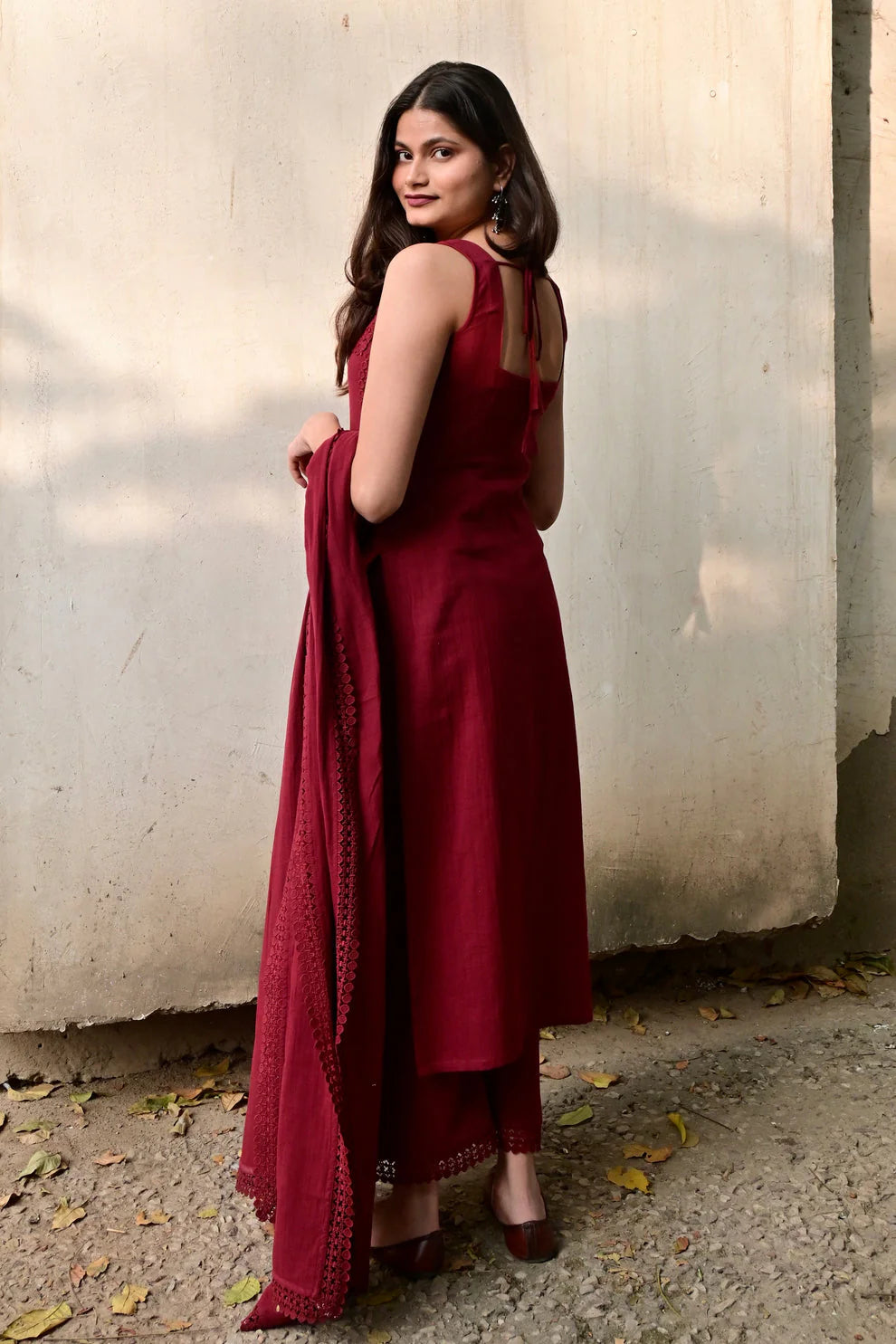 Jiya Elegant Lace-Detail Premium Kurta Set