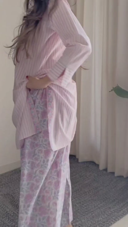 Pink Floral Kurta set
