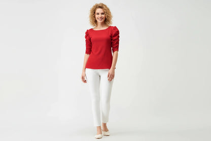 Jenisha Puff Sleeves Regular Top